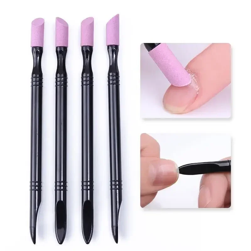 Draagbare Quartz Polijstpen Nagelvijl Cuticle Pusher Dode Huid Remover Trimmer Buffer Manicure Slijpstaven Nail Art Tool