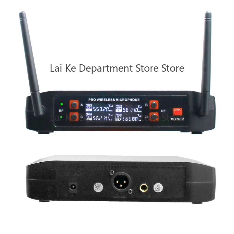T66 Microphone UHF One-to-Four Wireless Dynamic Mic for Karaoke, Stage Performance, Meetings, and Sound Card