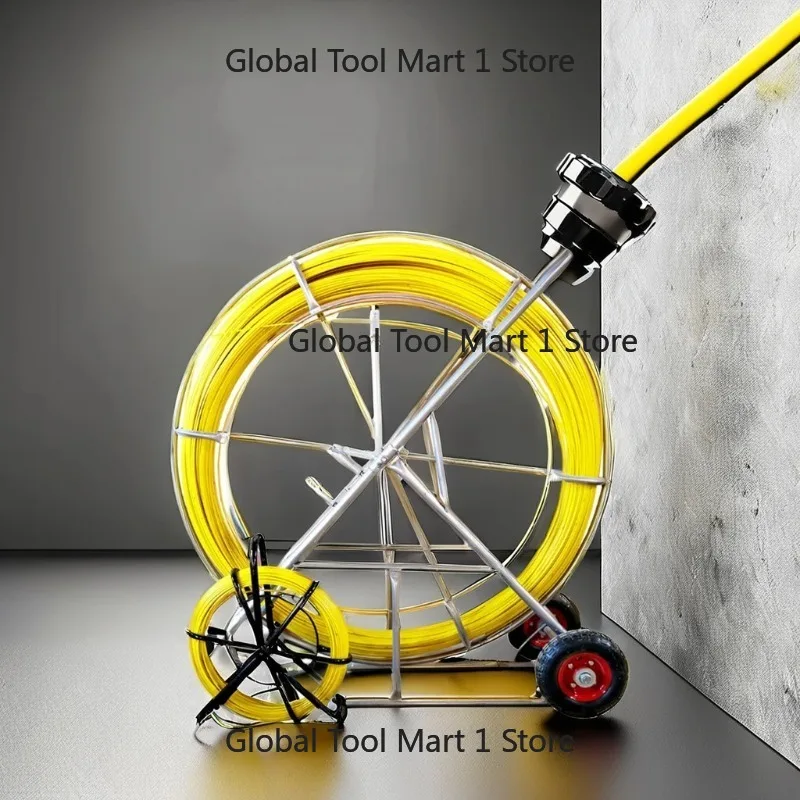 8mm 150m Fish Tape Fiberglass FRP Duct Rodder Cable Snake Running Rod