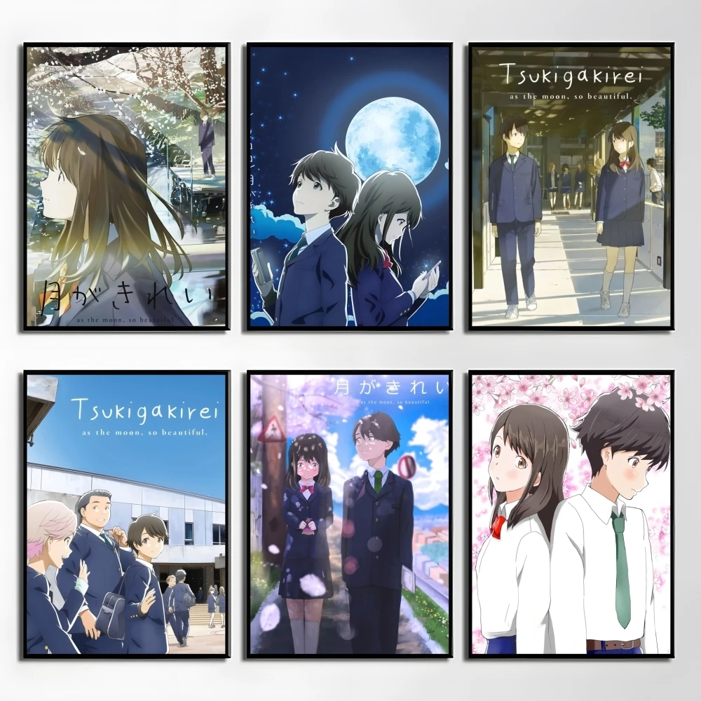 

T-Tsukigakirei Poster Self-Adhesive Removable Poster, Peel & Stick Wall Art for Home Office Cafe Bar Wall Decor