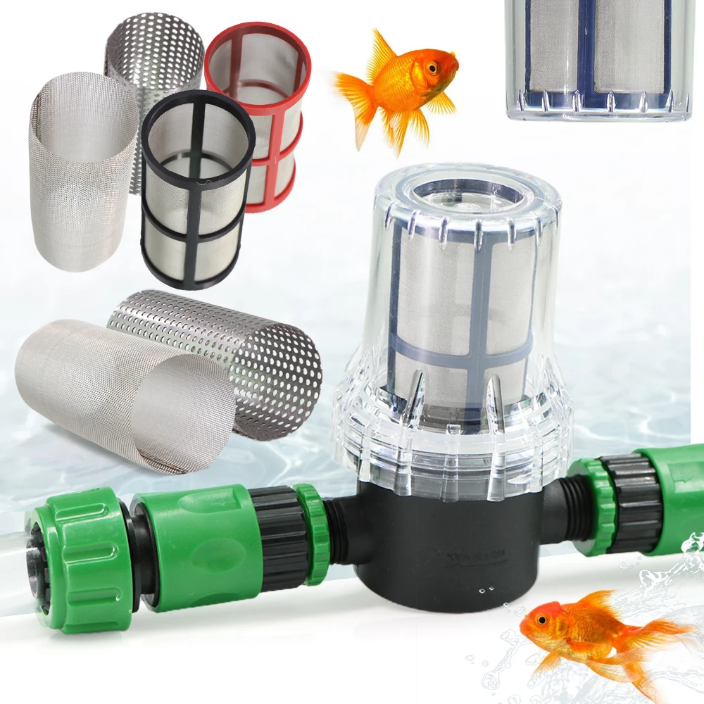 

1/2'' 3/4'' 1'' Garden Water Filter Percolator In-line Sediment Filter Aquarium Fish Tank Filtration Washer Inlet Water Screen