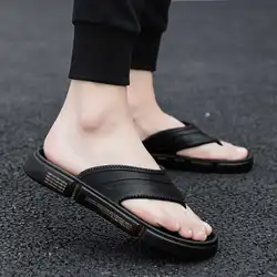 Non Leather Casual Men's Summer Flip Flops Luxury Brand High Quality Designer Shoes 2022 Designer Sliders Slippers Men Tennis