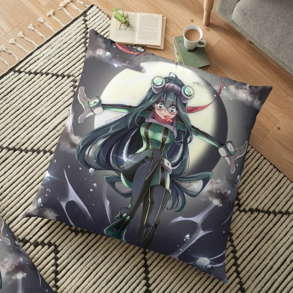 Froppy Bnha Pillow Sofa Car Bed Sofa Pillow Case Bedroom Decoration Cushion Cover