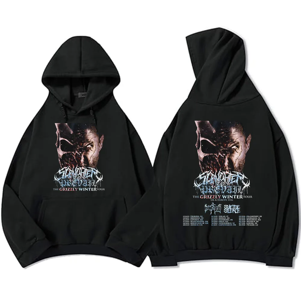 The Grizzly Winter Tour 2026 sudaderas con capucha SLAUGHTER TO PREVAIL Band sudaderas gráficas ropa de calle Mental pesada ropa Unisex para hombres