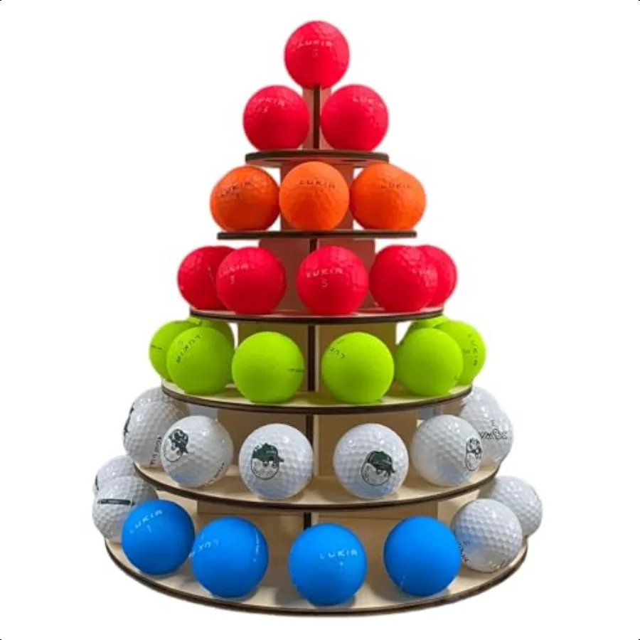 

Golf Ball Display Rack Golf Ball Display case 6Layer Golf Ball Storage Rack Desktop Decoration Golf Gift can accommodate up to