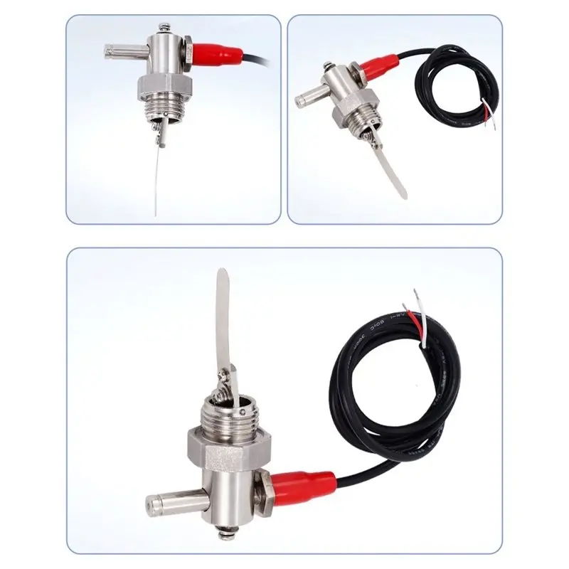 ABZS Stainless Steel G1/2 304 DN15 4-Point Target Water Flow Switch Dry Contact Signal DC24V 10W