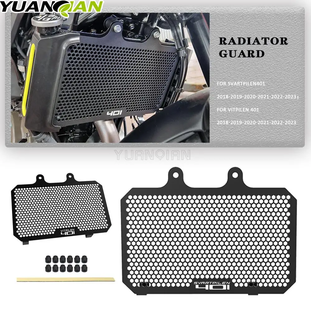 

2023 NEW Motorcycles Radiator Guard Grille Grill Cover For Husqvarna Svartpilen 401 VITPILEN 401 2018 -2020 21 2022 Accessories