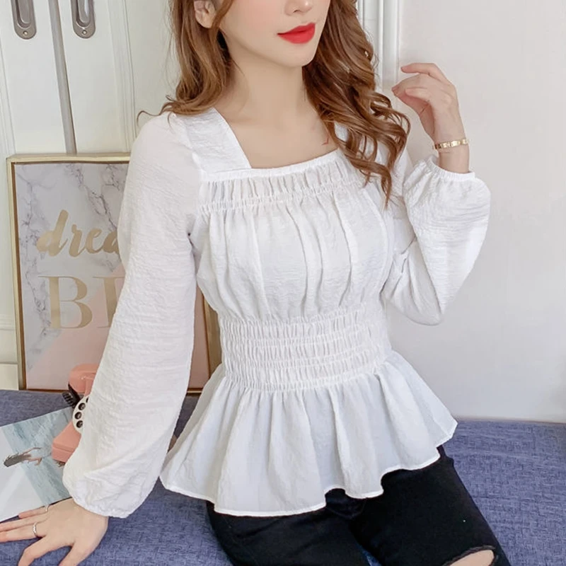 Vintage Purple Corset Top Blouses Women 2024 Fashion Autumn Long Sleeve Chiffon Shirts Korean Sexy French y2k Slim White Blouse