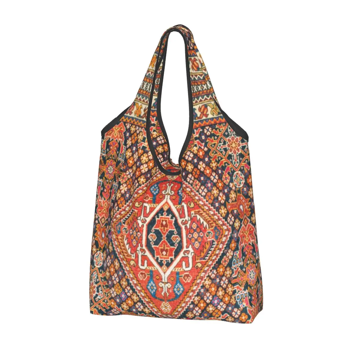 Printing Antique Persian Tribal Turkish Kilim Shopping Tote Bags Portable Shoulder Shopper Vintage Bohemian Ethnic Art Handbag