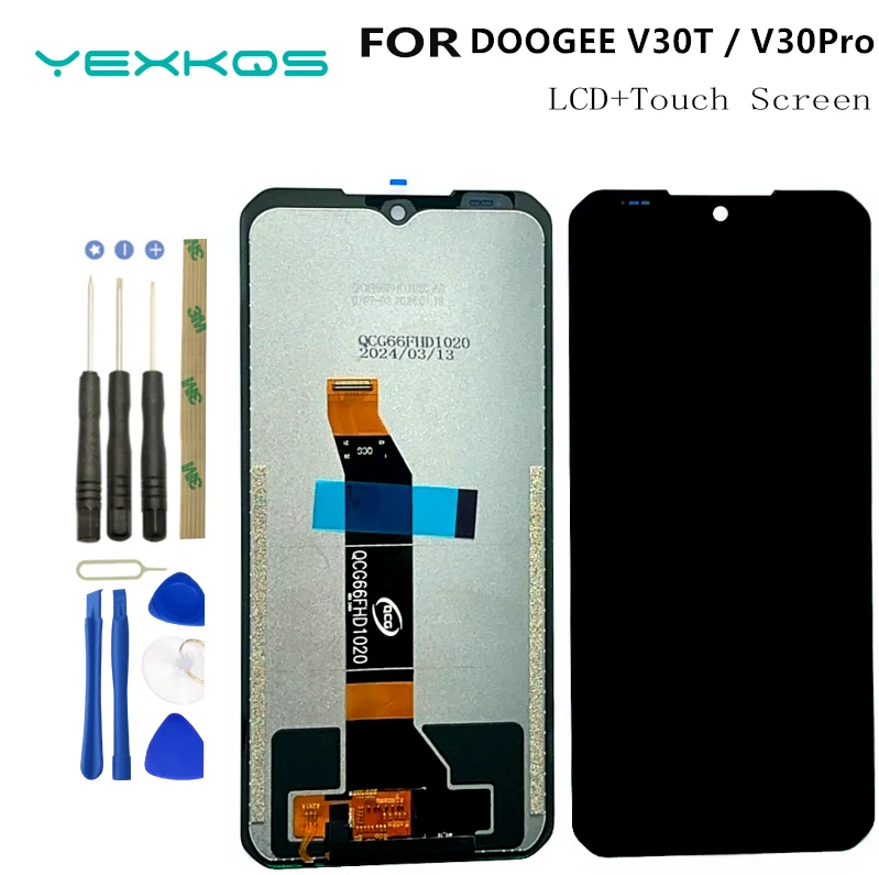 6.58 "oryginał dla DOOGEE V30 v30T V30PRO wyświetlacz LCD + ekran dotykowy wymiana Digitizer zgromadzenie dla DOOGEE V30 Pro czujnik LCD