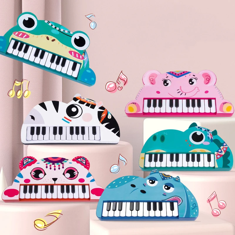 Children's Cartoon Animal Electronic Piano Fun Early Learning Playable Puzzle Music Toys Beginner Toy Piano Kids Birthday Gifts