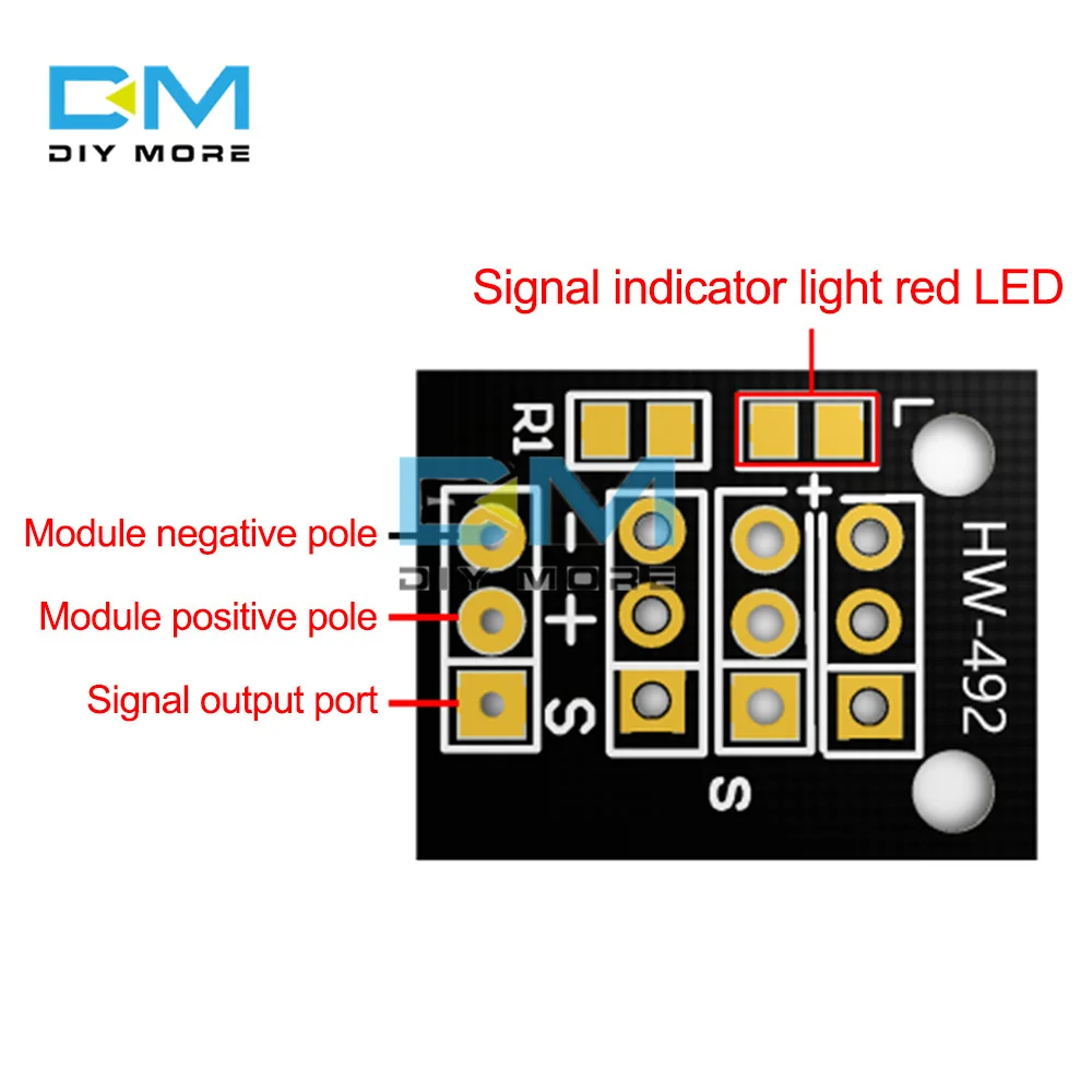 Imagem -05 - Módulo de Sensor Magnético de Efeito Hall Módulo de Sensor Magnético de Efeito Hall para Carros Inteligentes para Arduino dc 3.3v a 5v Ky003