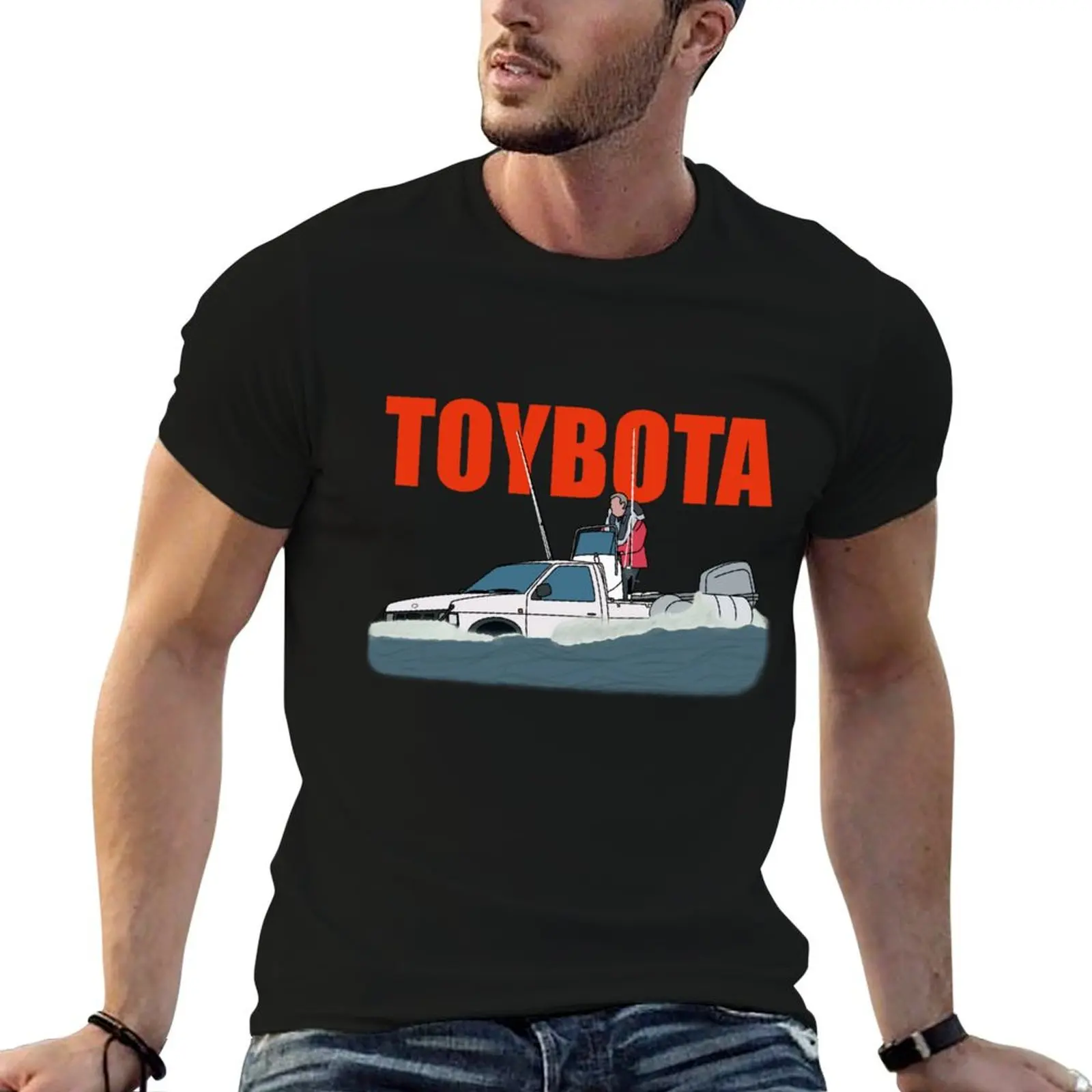 TOYBOTA pickup truck boat. T-Shirt graphics summer top basketball graphic tees for a boy Men's t-shirts