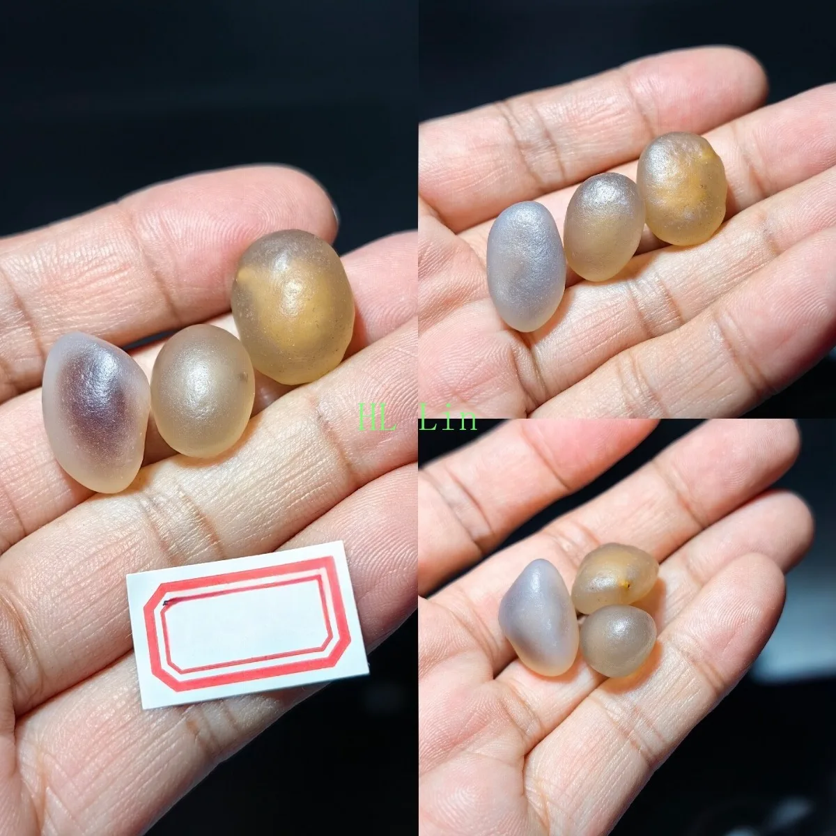 Mineral Specimen Vibrant Color Candy Agate,Glass Vial Set, 10-15mm Natural, River Stone Collection.Candy Agate