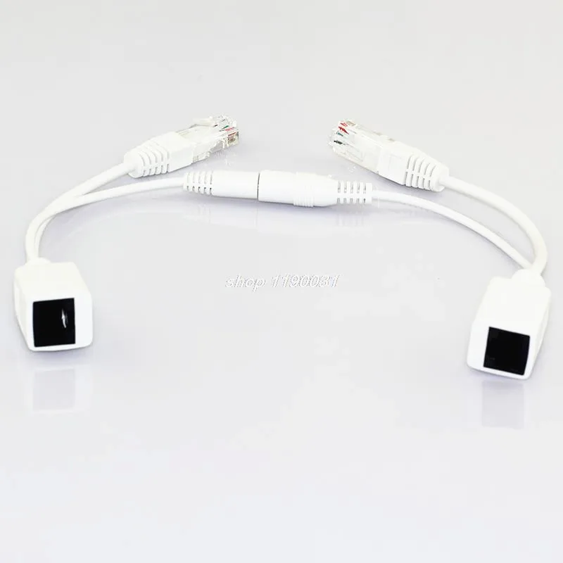 1 Pair 12v POE Splitter Adapter Accessories RJ45 Injector Kit Power Cable Camera Cctv Connector for Security Camera Cctv D5