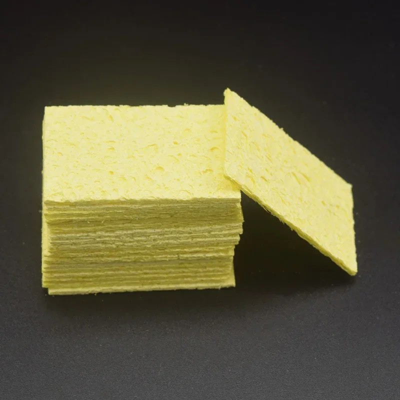 20PCS/40PCS/80PCS/100Pcs Yellow Cleaning Sponge Cleaner for Enduring Electric Welding Soldering Iron