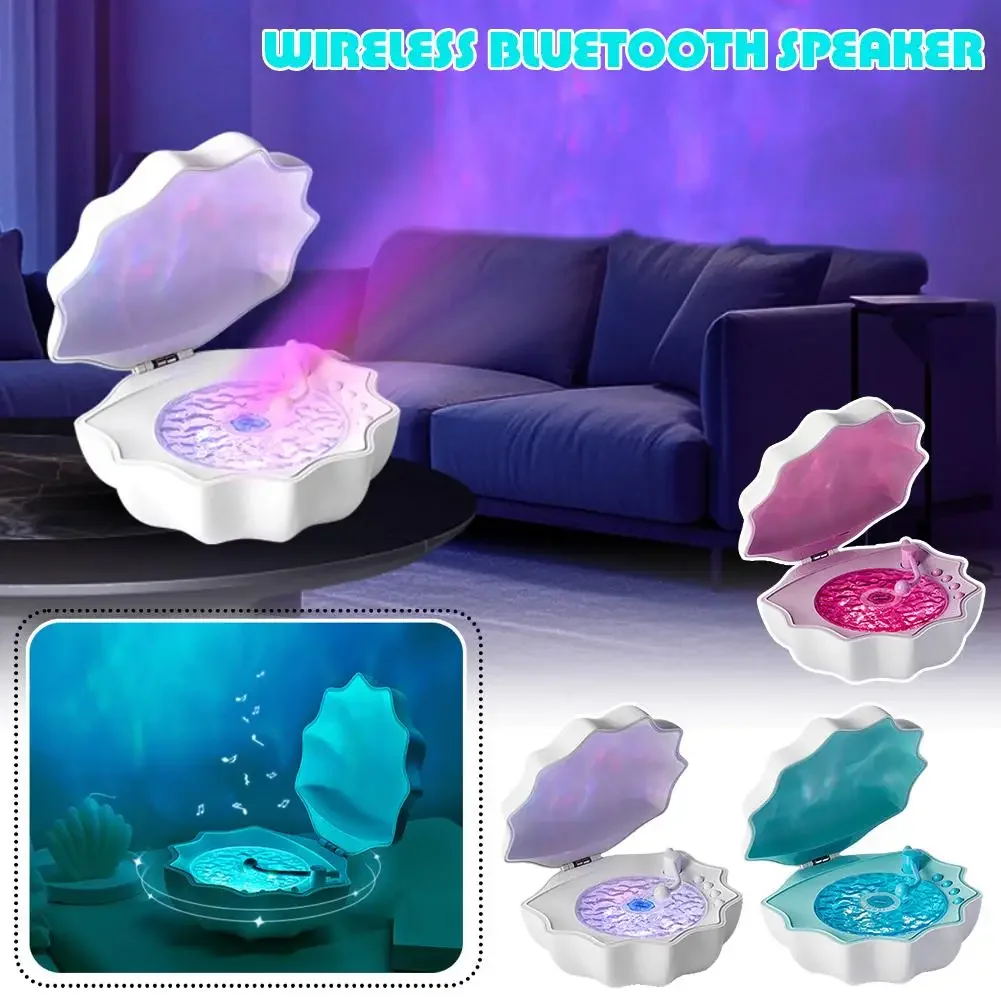 Cute Shell Light Wireless Bluetooth-compatible Speaker High-quality Subwoofer Sleeping Desktop Ornaments Romantic Kids Gift