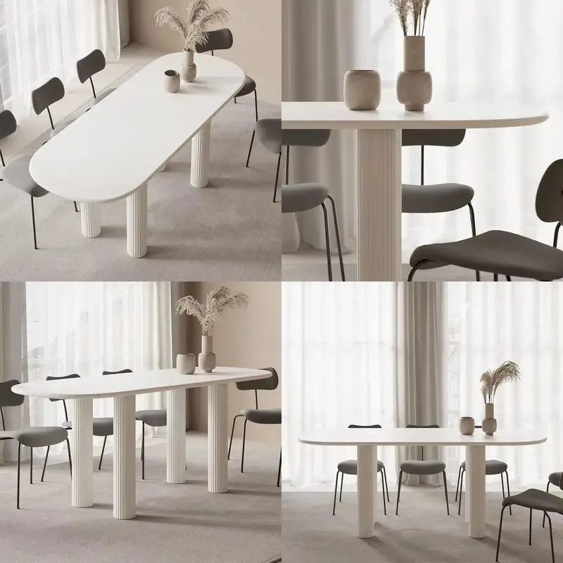 Scandinavian High Quality Solid Wood Dining Table and Chairs Set Modern Minimalist Home Furniture