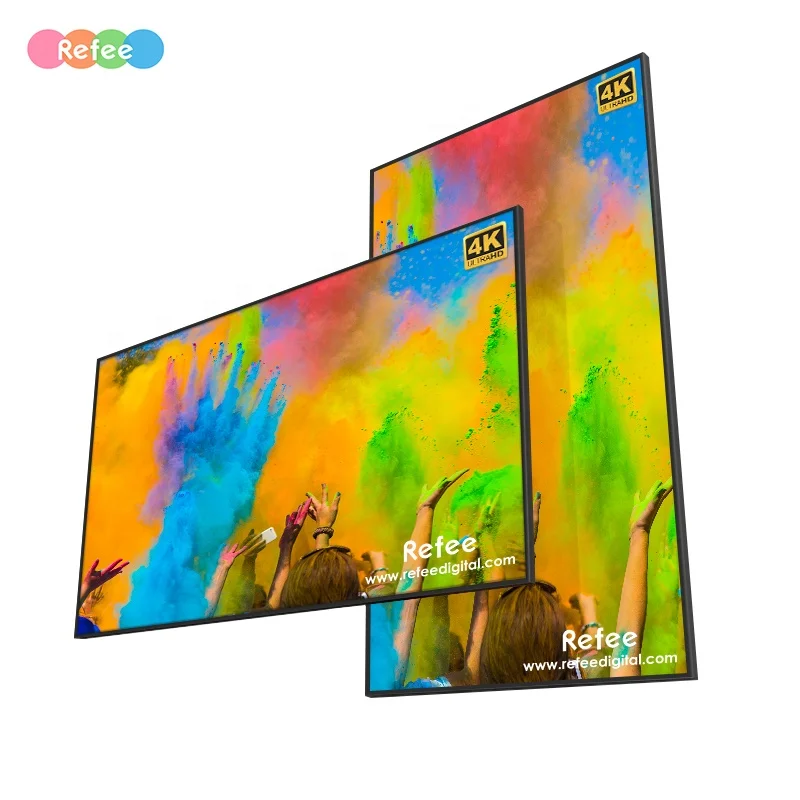 32/43/55inch QLED Indoor Touch Wall Lcd Screen Monitor Internet Advertising Display Android Digital Signage Player
