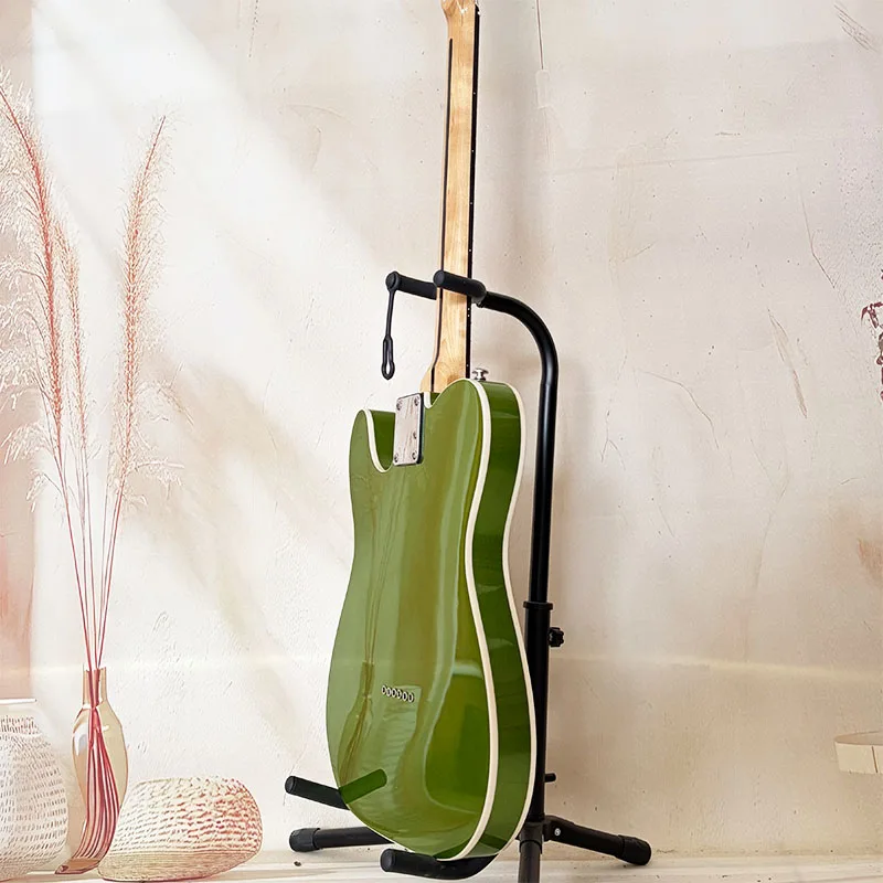 Rock Electric Guitar, Right-Handed, Glossy Olive Green Body, Maple Neck, Free Shipping