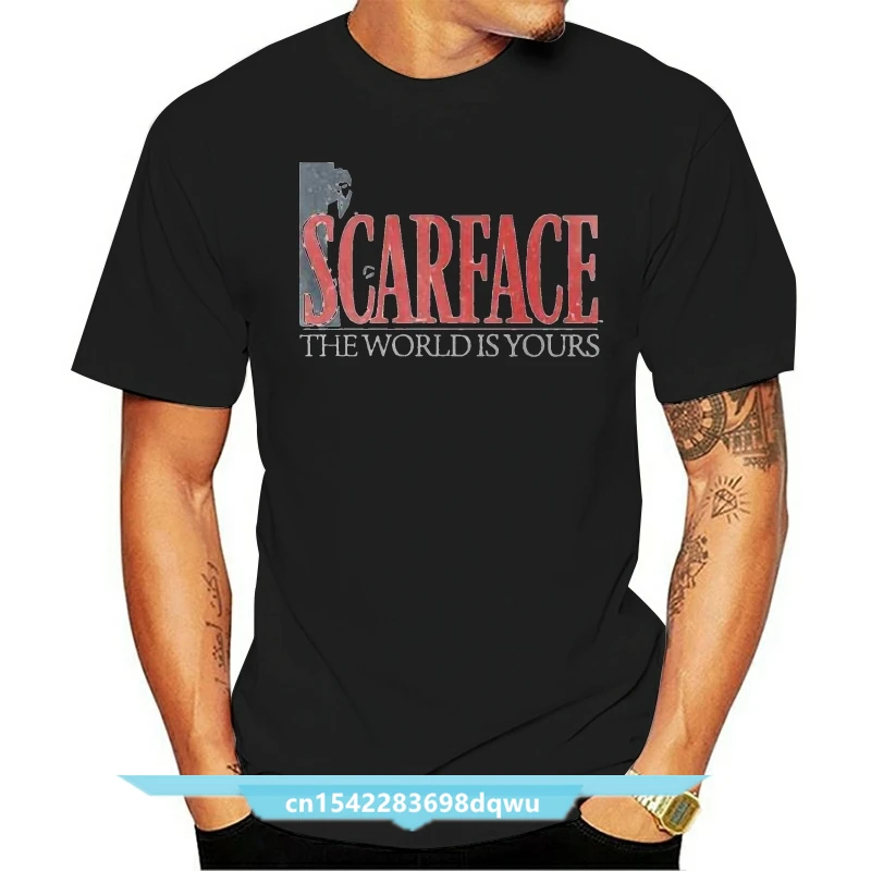 

Scarface Movie The World Is Yours Logo Licensed Adult T Shirt