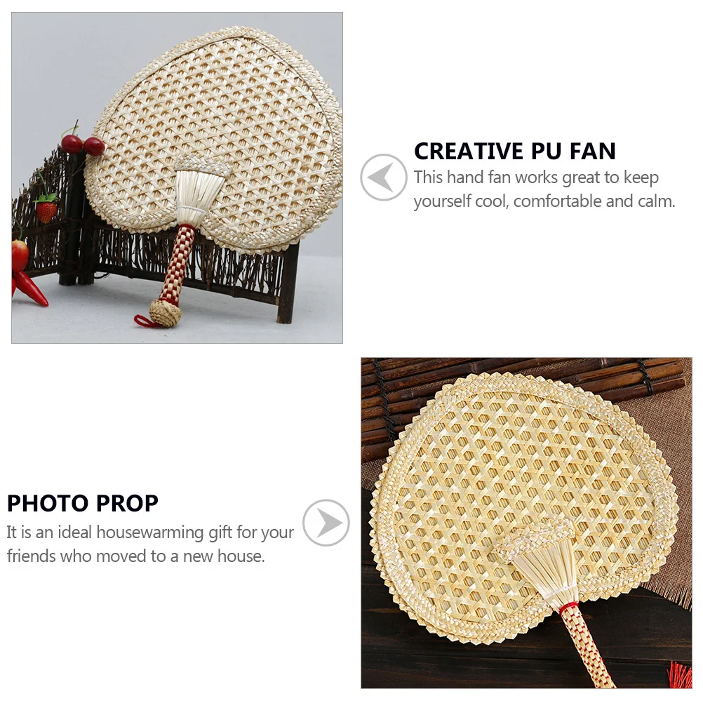 

1Pcs Handwoven Heart Wheat Straw Friendly Lightweight Decorative Fan for Home Wall Art Summer Outdoor Events