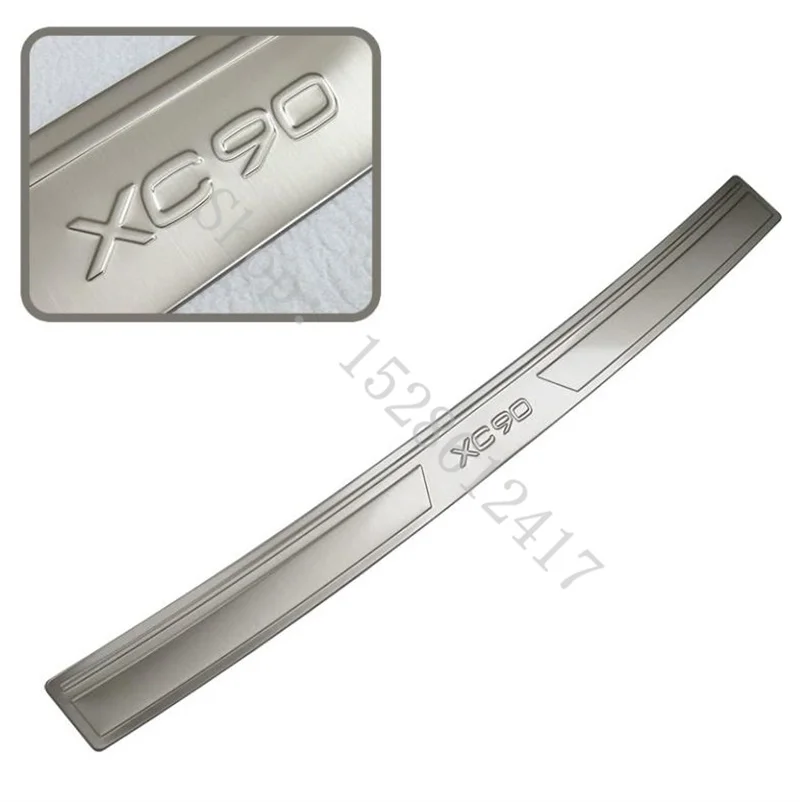 For Volvo XC90 old 2004 2005 200-2014 Stai Scuff Plate/Door Sill Rear Bumper Protector Sill Trunk Tread Plate Trim Accessory