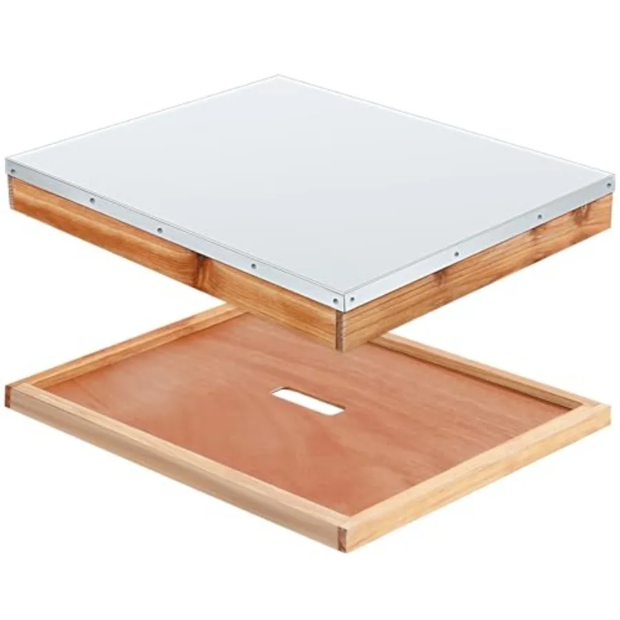 

Colingmill Telescoping Cover and Beehive Inner Cover for 10 Frame Bee Hive, Mental Hive Cover and Insulation Ventilation Inner