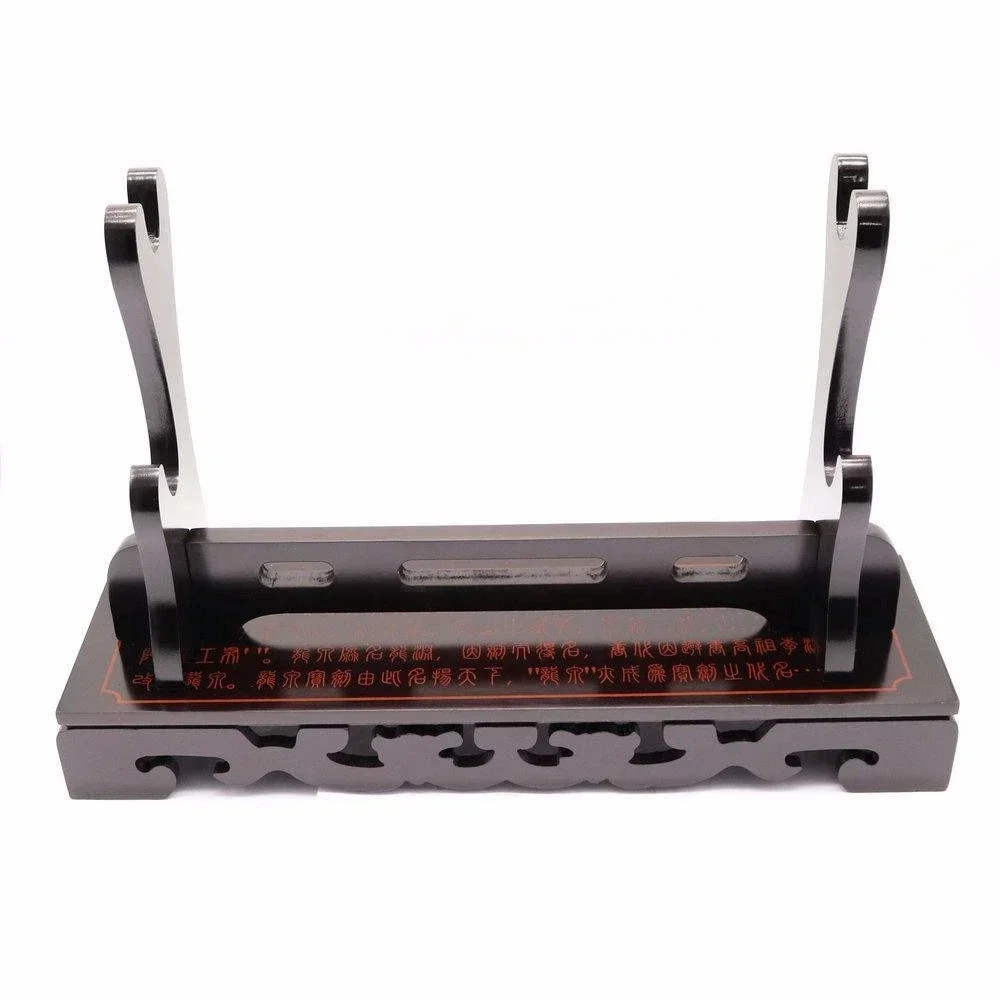 NEW Lacquer Finish Seal Script Samurai Sword Katana Tanto Holder Stand Display