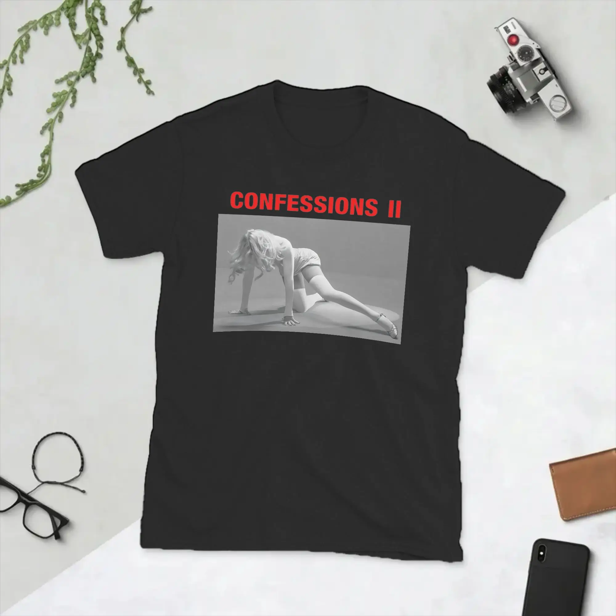M-Madonna Confessions II T Shirt Men's  Cotton Vintage T-Shirt Crew Neck  Tees Short Sleeve Tops Unique