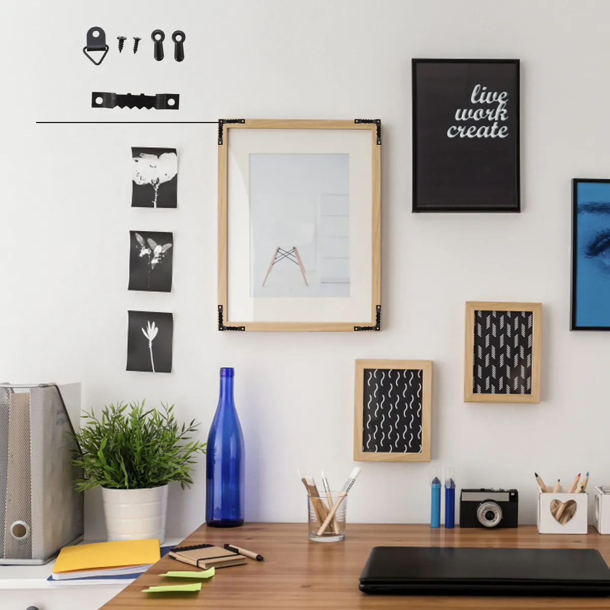 550Pcs Hangers Kit Heavy Duty Picture Frame Hangers Rust Resistant Iron Home Decor Accessories Home Decor