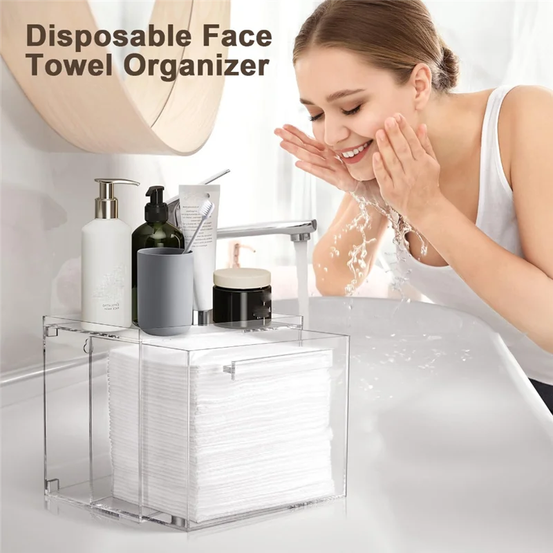 

RMWIN-Clean Skin Club Чистое полотенце XL Совместимый одноразовый ящик для хранения полотенец для лица Акриловый контейнер Материал