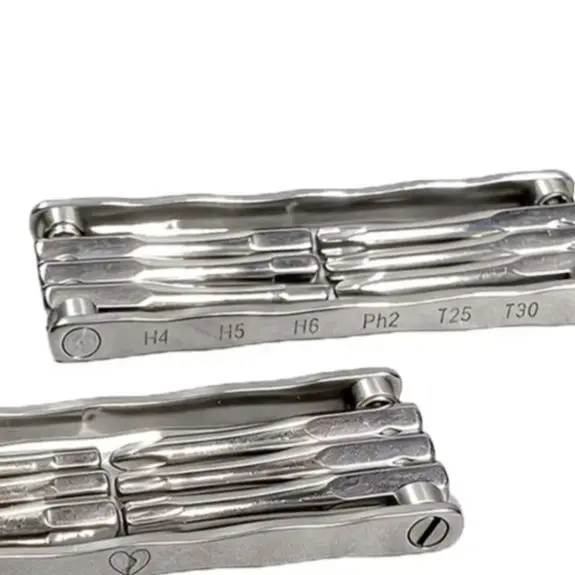 Stainless Steel Folding Wrench Screwdriver Set For Multi Size Hex For Torx Driver Kit For Home Furniture Bicycle Repair Portable