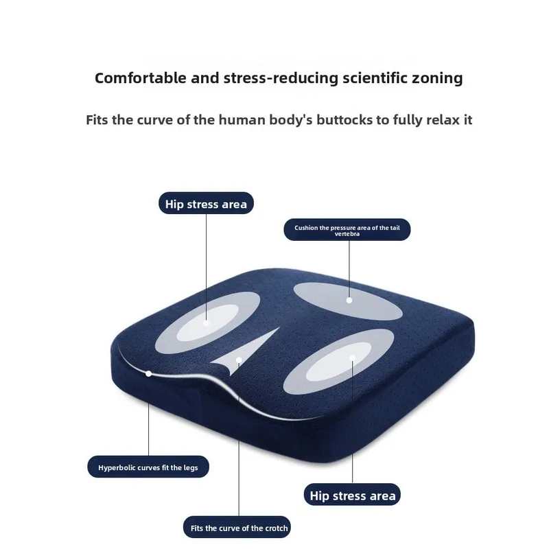 Langkes High-quality Slow-rebound Memory Foam Seat Cushion All Seasons Office Driving Car Chair Use Premium Gel Memory Foam Cush