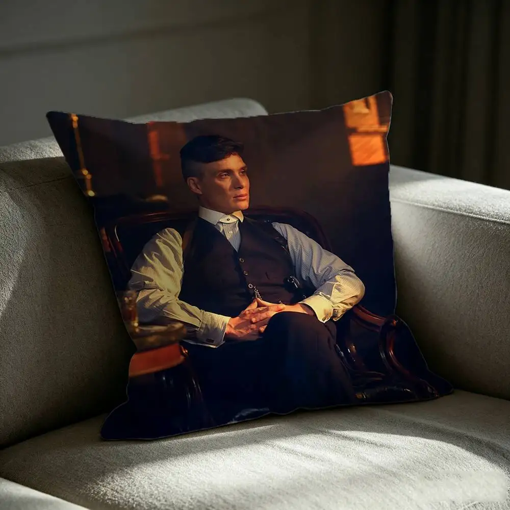 The S-Shelby Saga-a Movie P-Peaky BlinderS  Square Sofa Pillow Cover Solid Color Living Room Home Decor Cushion Case