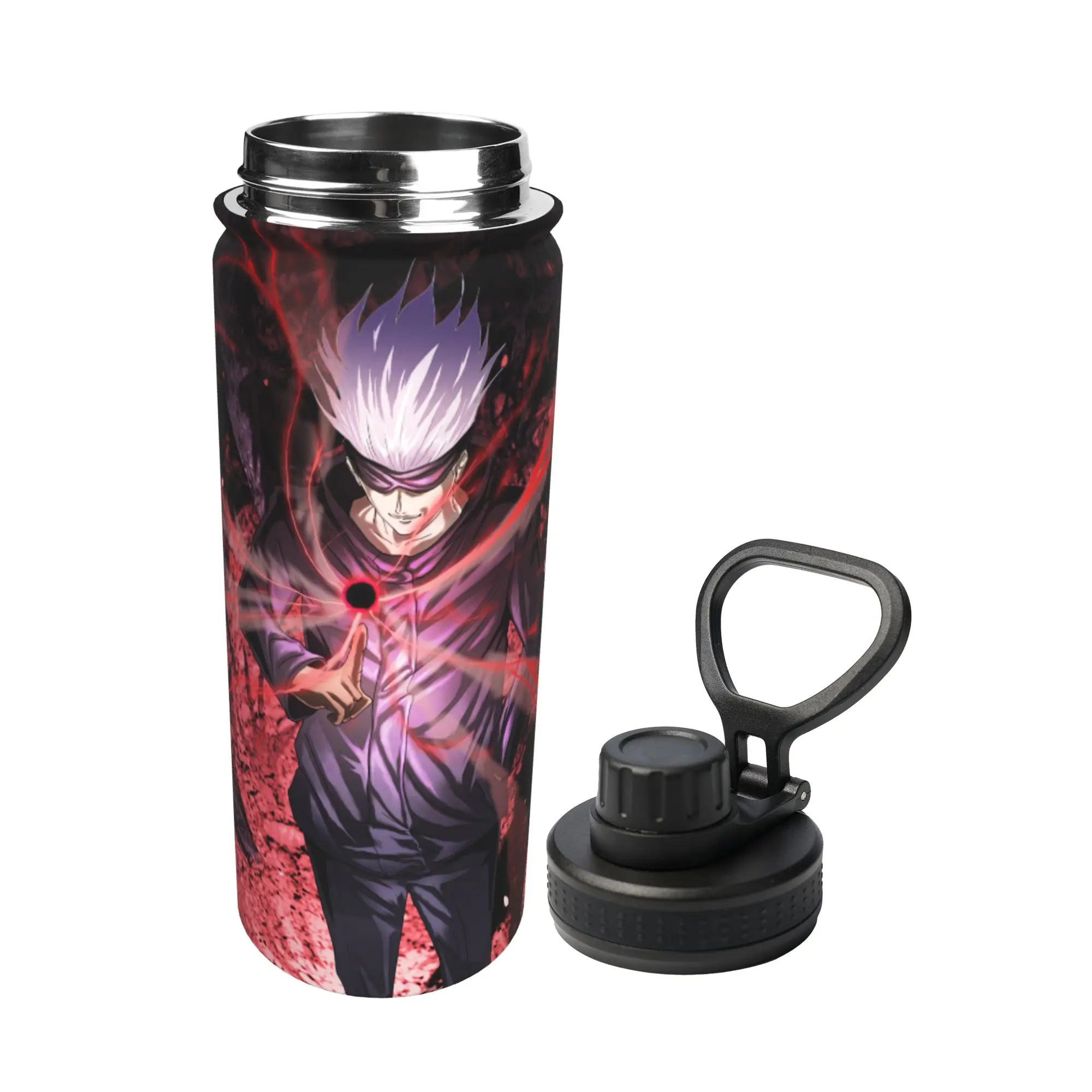 Gojo Satoru Jujutsu Kaisen 18OZ Sports Insulated Kettle Anime Manga Coffee Cups Vacuum Flask Double Wall Mugs Hot Cold Drink