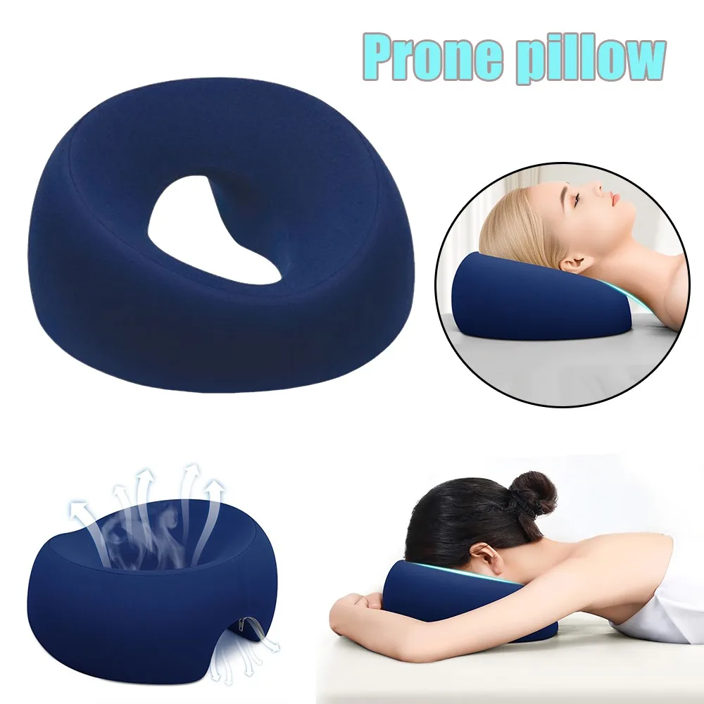 

Salon Professional Face Down Pillow Memory Foam Face Cradle Breathing Hole Adjustable Massage Table Pillow Spa Facial Beauty Bed