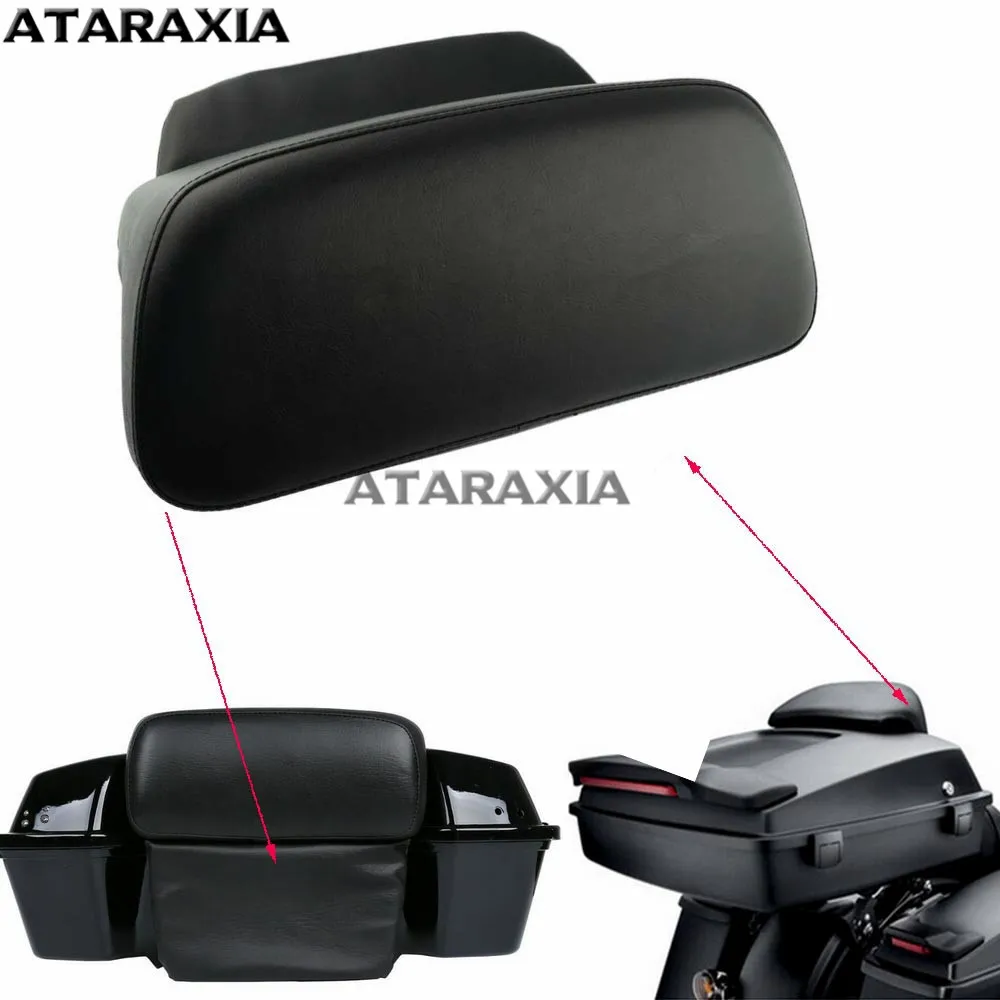 Motorcycle Backrest Pad Sissy Bar Back Rest Cushion Seat Razor Chopped Tour-Pak Cover For Harley Touring Tri Glide 2009-Up