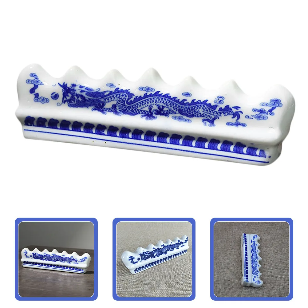 

Ceramic Pen Holder Unique Slant-in Design Desktop Accessory for Office Study Home Desk Pen Stand Decorative Pencil