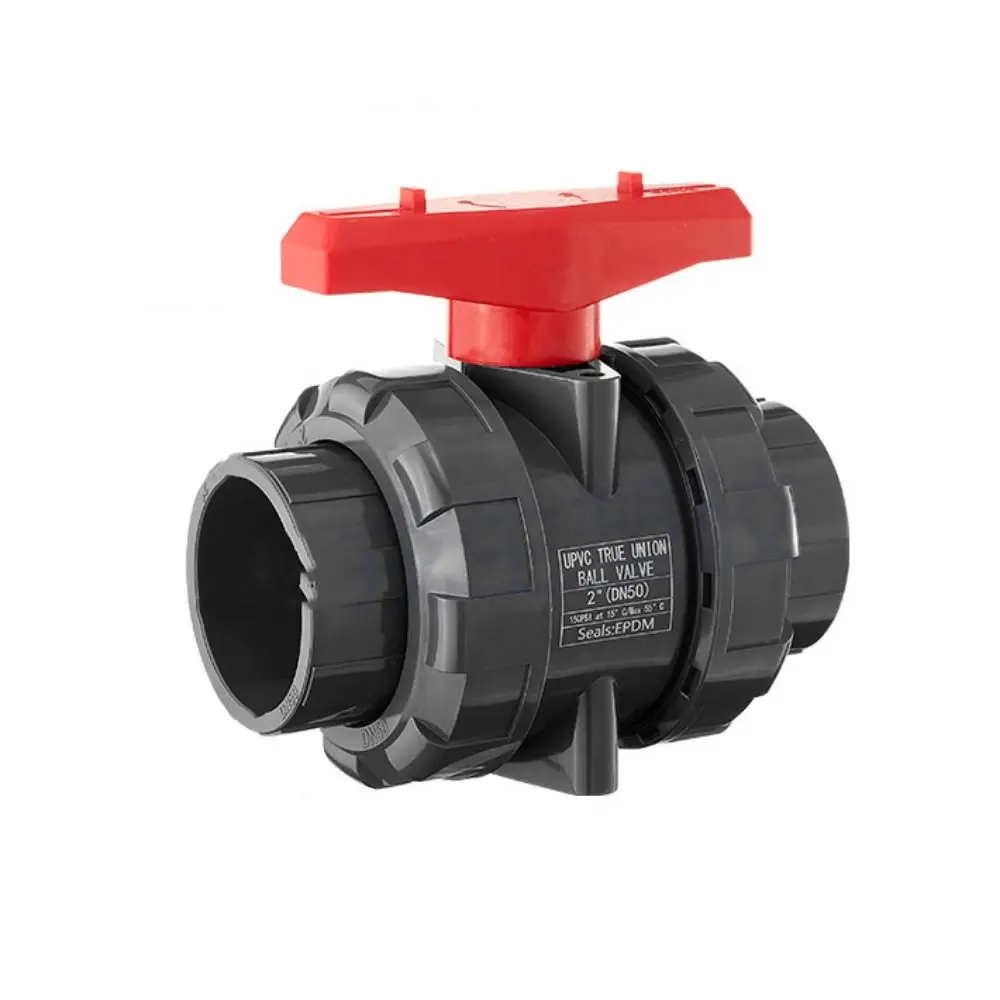 50 مللي متر أنبوب بولي ايثيلين صنبور كلبشة الري سهلة التركيب مزدوجة طريقة الكرة صمام الأنابيب سريع مشترك البلاستيك تجهيزات أنابيب المياه الحديقة