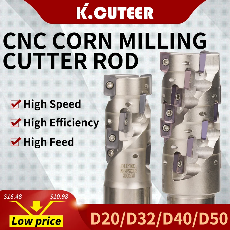 D20/D32/D40/D50-AP11/16 120-175mm 2T-3T CNC Corn Milling Cutter Machining Center Milling Cutter bar Carbide Insert APMT1135/1604