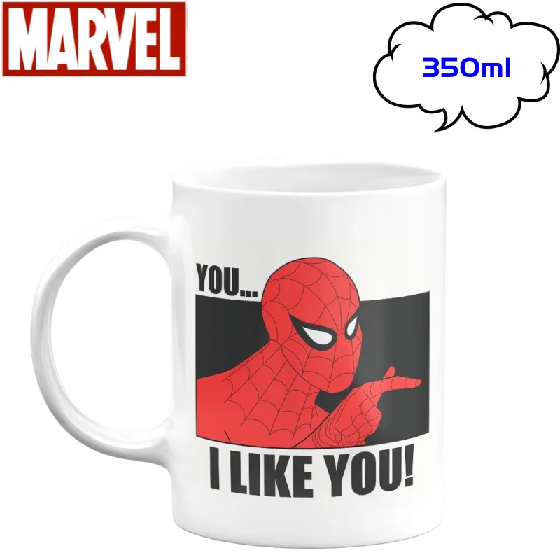 

Marvel The Avengers Spiderman Ceramic Mug Creative High Value Cartoon Home Cute Print DIY Office Milk Coffee Mug Student Gifts