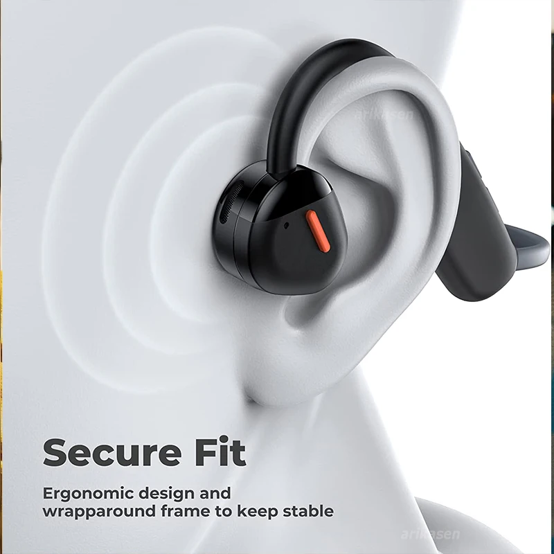 Bluetooth Headphones Open Ear High Quality Wireless Headphones Bass Sound Sports Earphone Bluetooth Handfree IP67 Waterproof