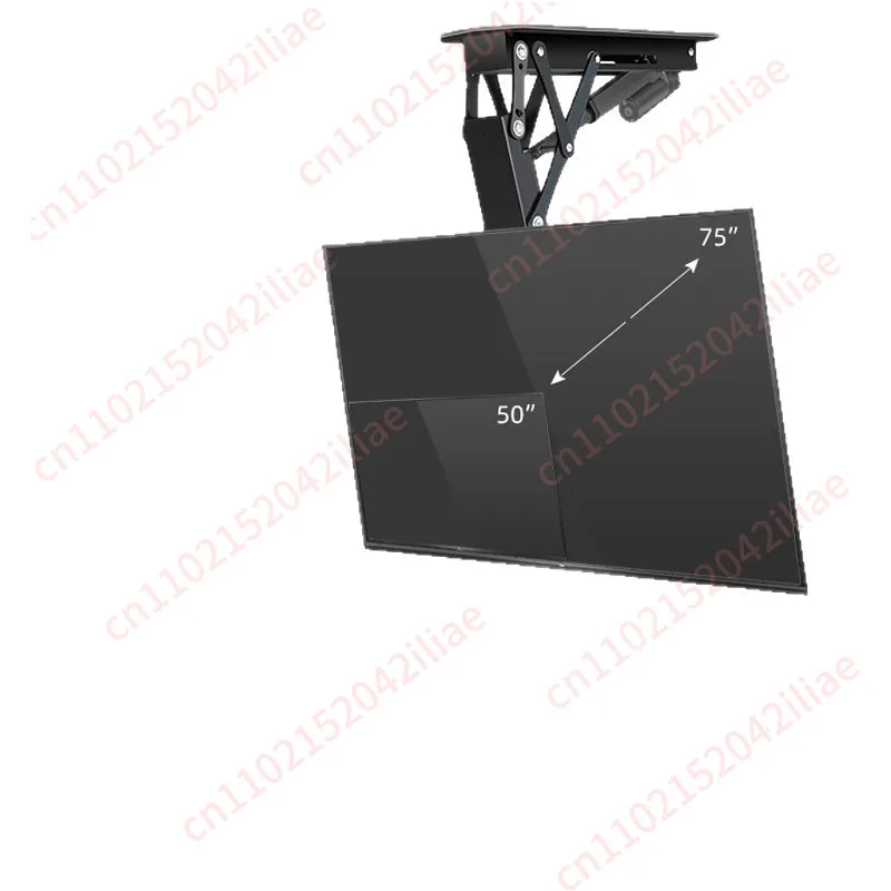 Electric Ceiling TV Mount with Remote Controller, Motorized Flip Down Pitched Roof Mount Fits 32 to 75 Inch Flat Screen