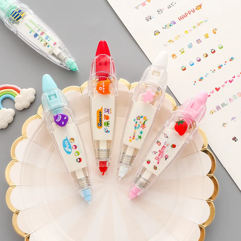 Kawaii Correction Belt Kawaii Accessories Girls Hand Account Decorative Stickers Marker Pen School Stationery Office Supplies