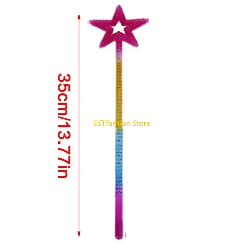 Y5GC Kids Star Wands Công chúa Angry Fairys Star Magics Wand Angel Fairys Đạo cụ trang phục cho sinh nhật Halloween Christmas