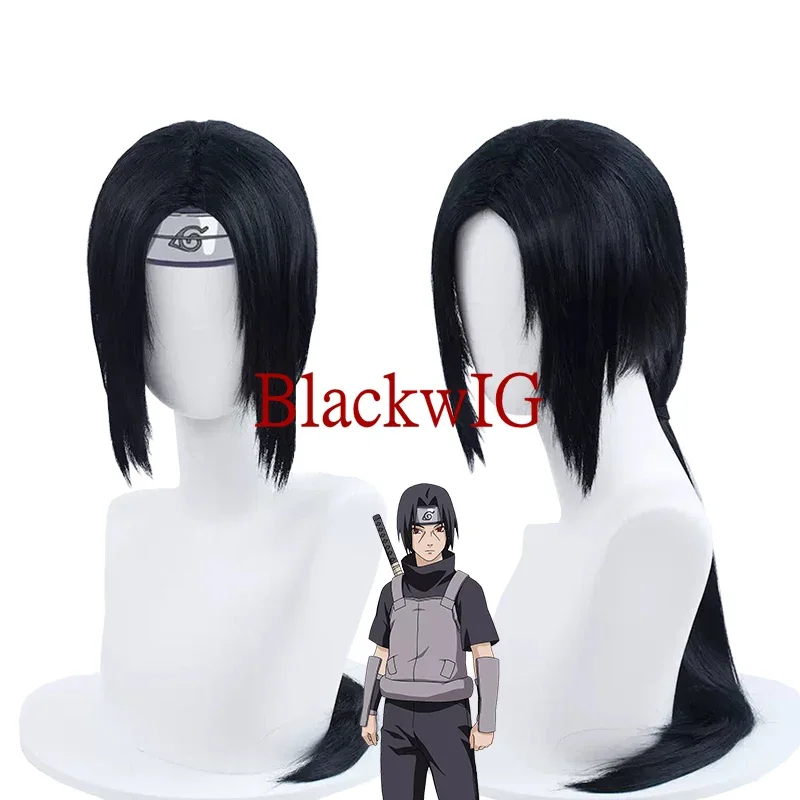 Anime NARUTO Cosplay Akatsuki Itachi Cosplay Wig For Women Girl Unisex Hair Wigs