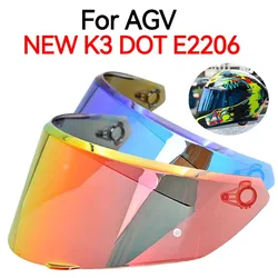 Visor for NEW AGV K3 DOT E2206 Motorcycle Helmet Lens Glass Windshield Shield Viewfinder Goggle Screen Mica Accessories Anti fog