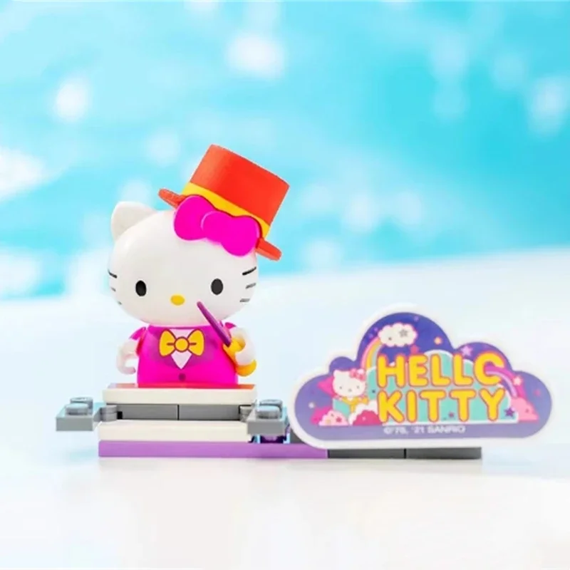 مكعبات بناء سانريو سلسلة HelloKitty COS نموذج شخصيات قابلة للجمع ألعاب ألغاز تزيين هدية عيد ميلاد