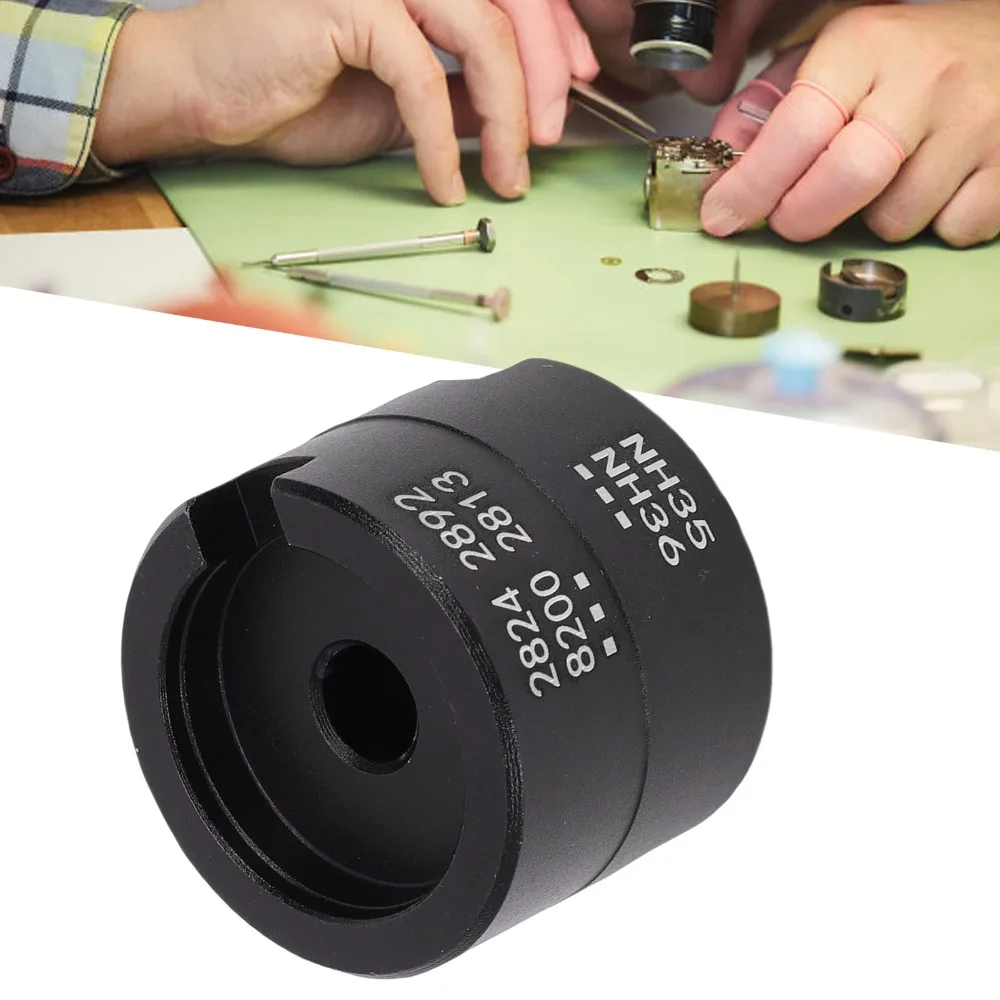 Aluminium Watch Movement Holder Black Small Size Watch Repair Tool for For 2824 2892 8200 2813 NH35 NH36 Movement